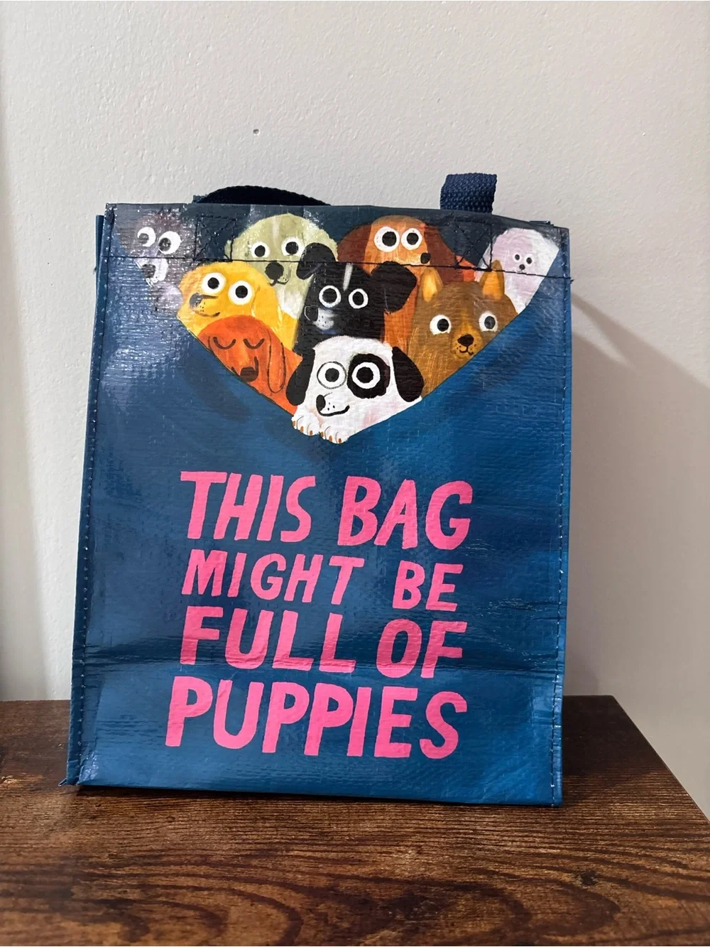 BlueQ Recycled 'This Bag Might Be Full of Puppies' Reusable Tote Bag - Small